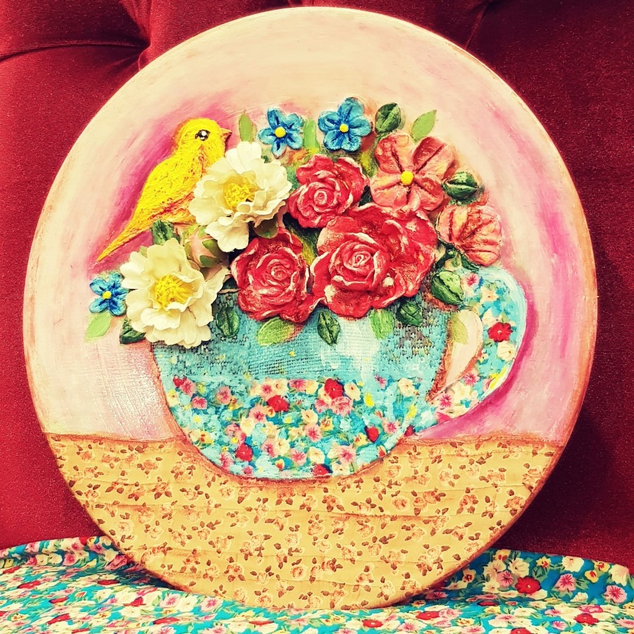 mixed media paintings, decorative handicraft