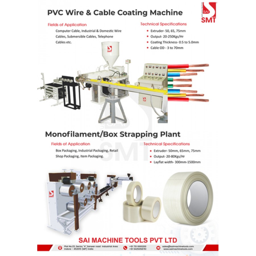 Wire And Cable Coating Plants With Output Of 20 To 250kgs/Mr