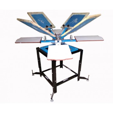4 Color 4 Station Screen Print Machine T-shirt Printer