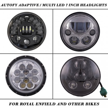Autofy Multi LED 7 Inch Headlights For Royal Enfield
