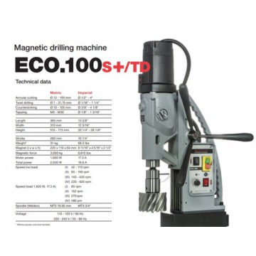 ECO 100 S+TD MAGNETIC DRILLING MACHINE