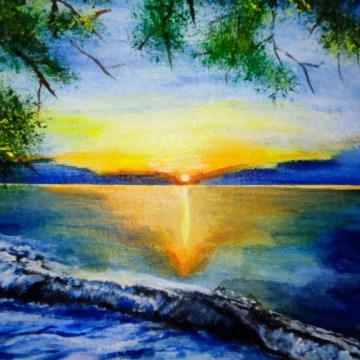 scenery canvas painting