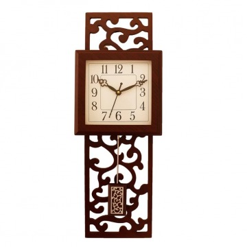 Cola Brown vertical Wooden Analog Designer Pendulum Wall Clock