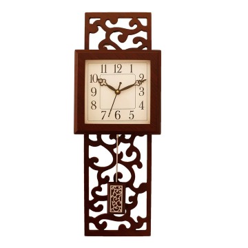 Cola Brown vertical Wooden Analog Designer Pendulum Wall Clock