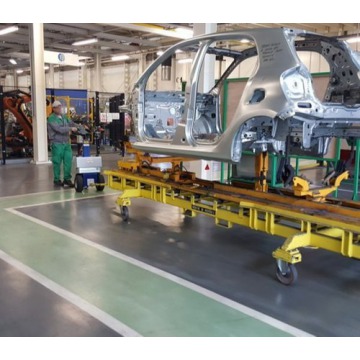 Hassle Free Operations Battery Operated Power Pusher Paint Shop Trolley
