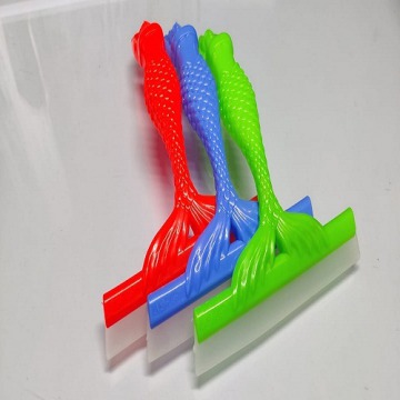 Multi Color Glass Cleaner Wiper with an Elastic Sharp Edge on a Handle