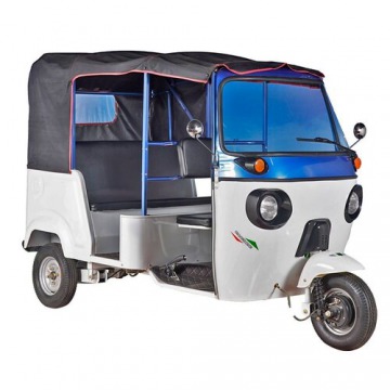 White And Black Three Wheeler Passenger Electric Auto Rickshaw